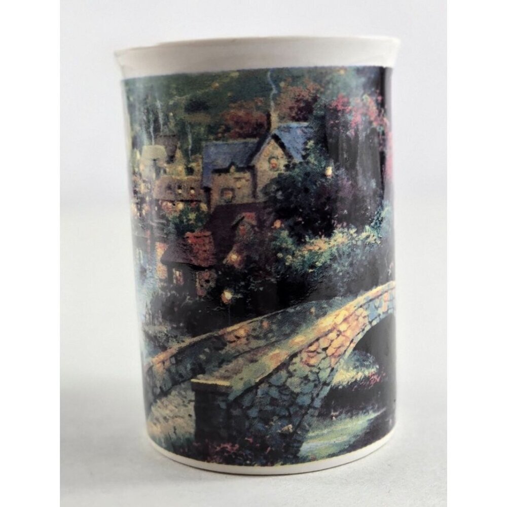 Vtg 1995 Lamplight Village Ceramic Coffee Mug 1995 Artist Thomas Kinkade